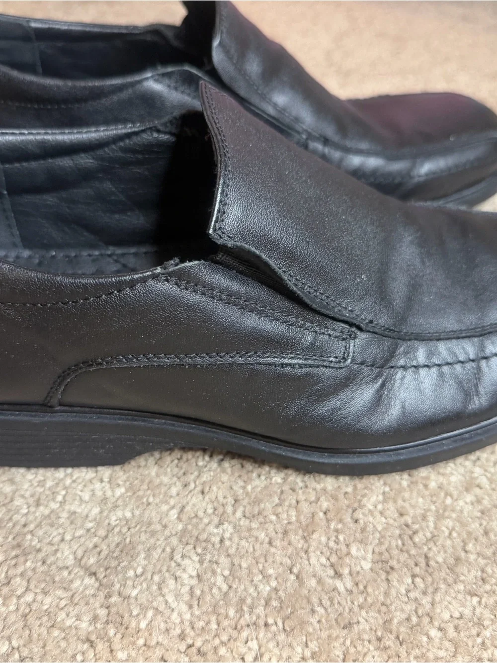 Bruno Marc Men's Black Slip-On Leather Loafers
